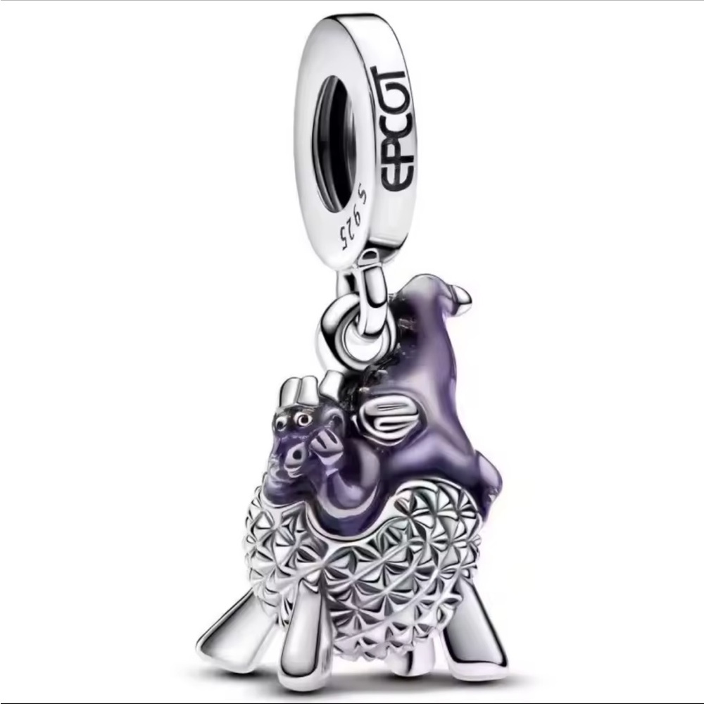 NWOT Disney Parks Figment Spaceship Earth Dangle Charm EPCOT 2024 Exclusive